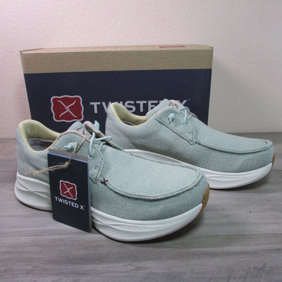 Twisted X Shoes - Twisted X Women's 9 Ultralite X Casual Moc Toe Shoe Sea Foam WCAU002